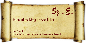 Szombathy Evelin névjegykártya