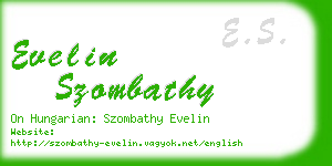 evelin szombathy business card